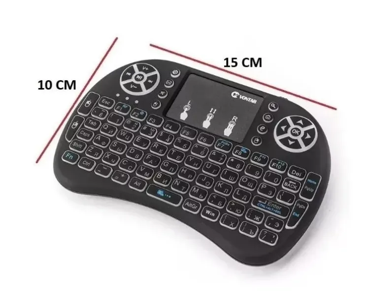 Mini Teclado Inalámbrico Airmouse Android Smart Tv Rgb Recargable