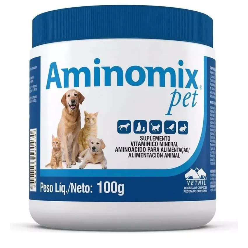 Aminomix Pet Crecimiento Lactancia Preñez Vejez 100 Gr