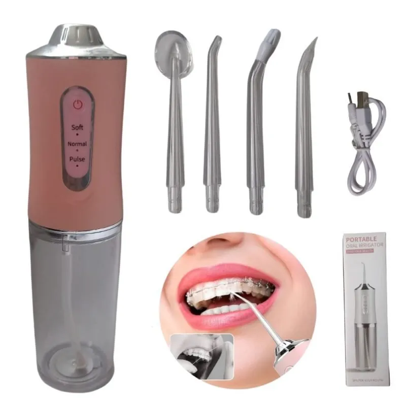 Irrigador Dental Limpieza Oral Recargable A8 Rosa