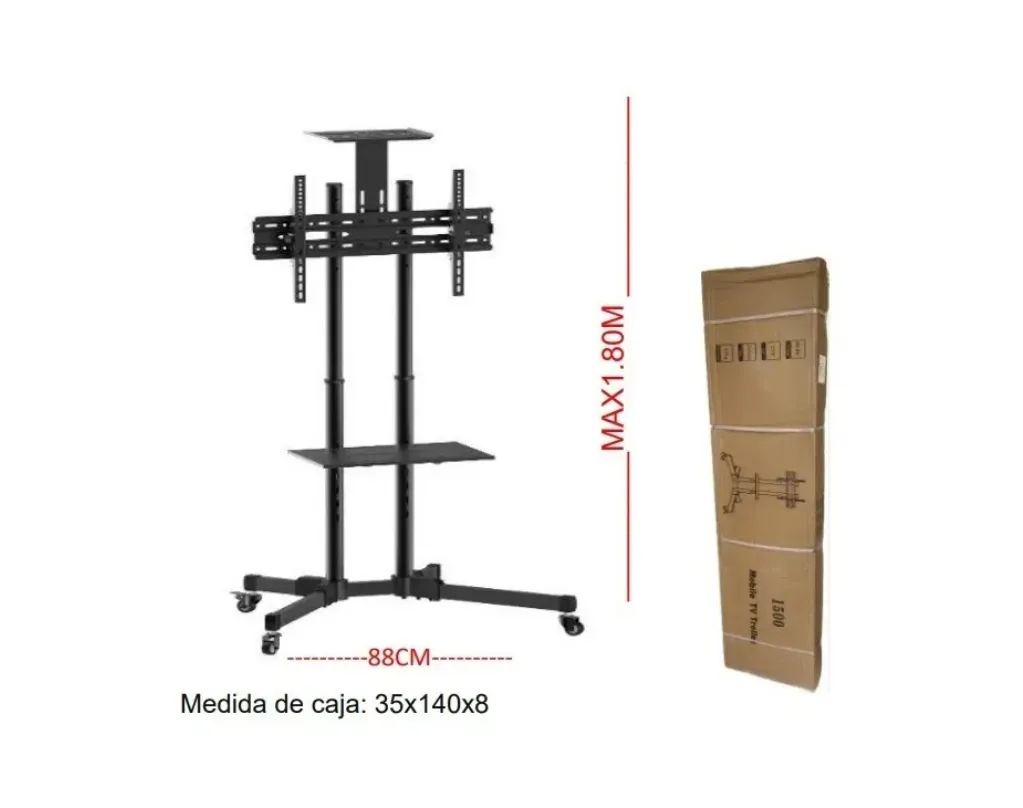 Soporte Para Tv 32 - 60 Pulgadas Pedestal Móvil Sencillo