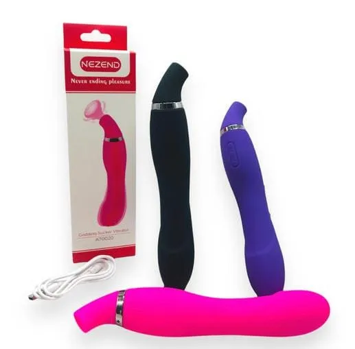 Vibrador Succionador Doble Motor Vibrador Doble Con Estimulador Extremo