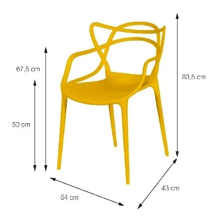 Silla 5SIETE Comedor Bertolini Color Amarillo