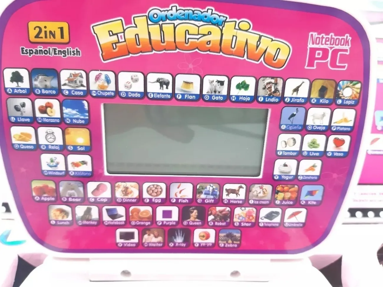 Mi Primer Portátil Infantil Laptop Educativo Sonido Led Niña