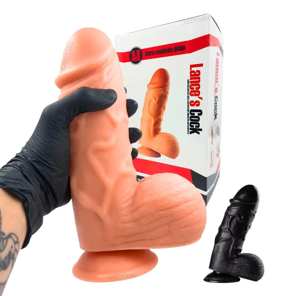 Dildo Consolador Realista Grande Con Chupa Juguete Sexual