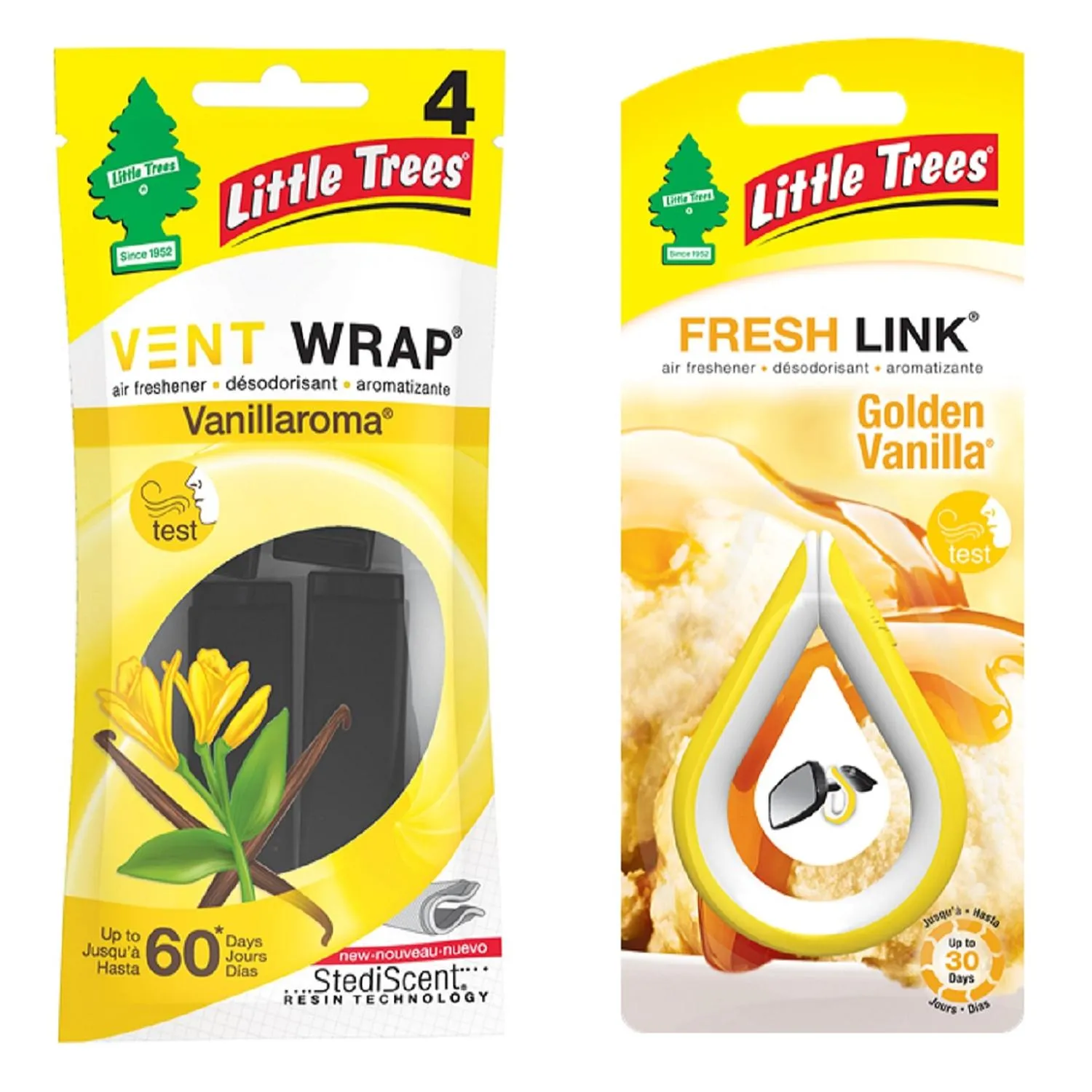 Kit Ambientador Little Trees Vent Wrap + Fresh Link Vainilla