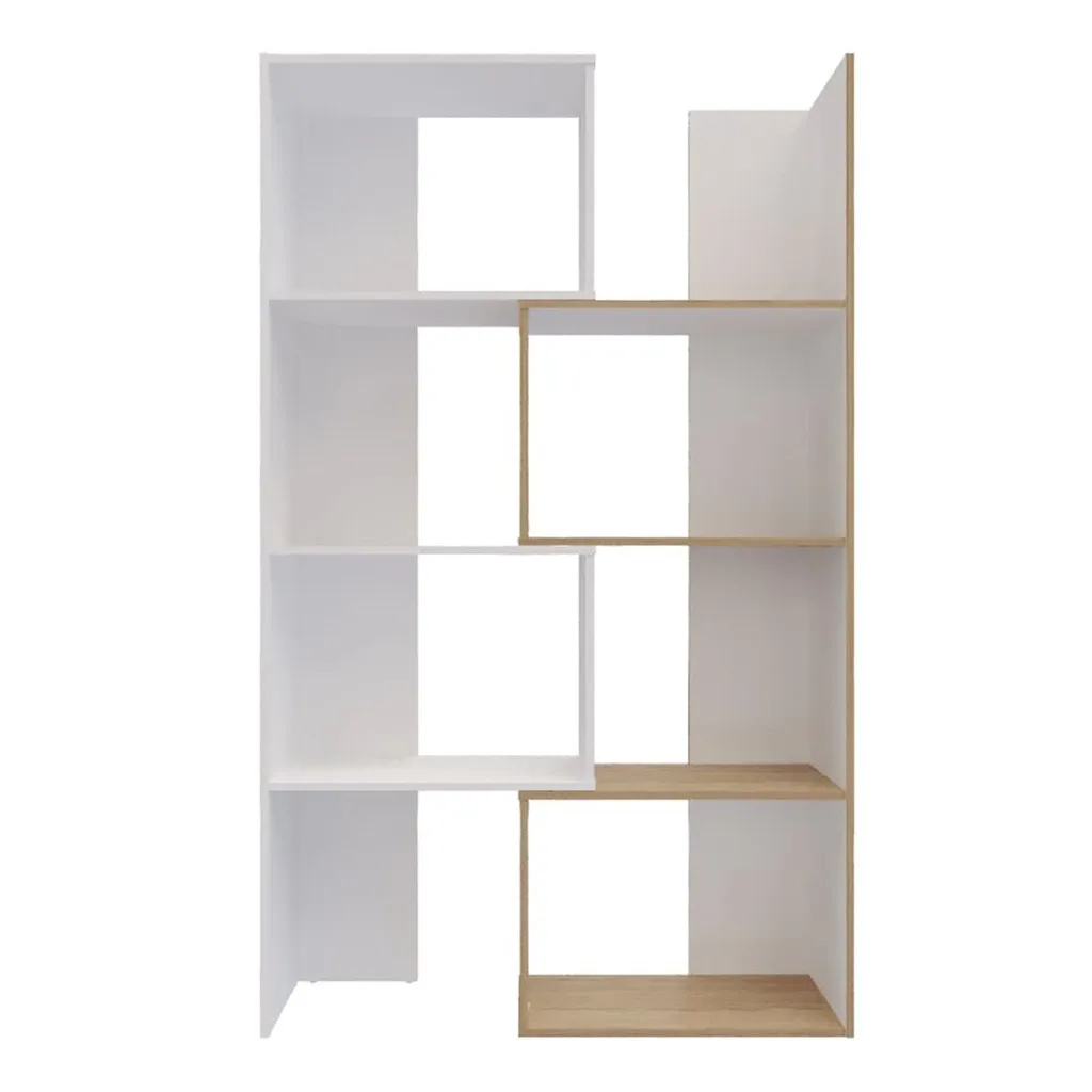 Biblioteca Estanteria Librero Bertolini Color Rovere Con Blanco