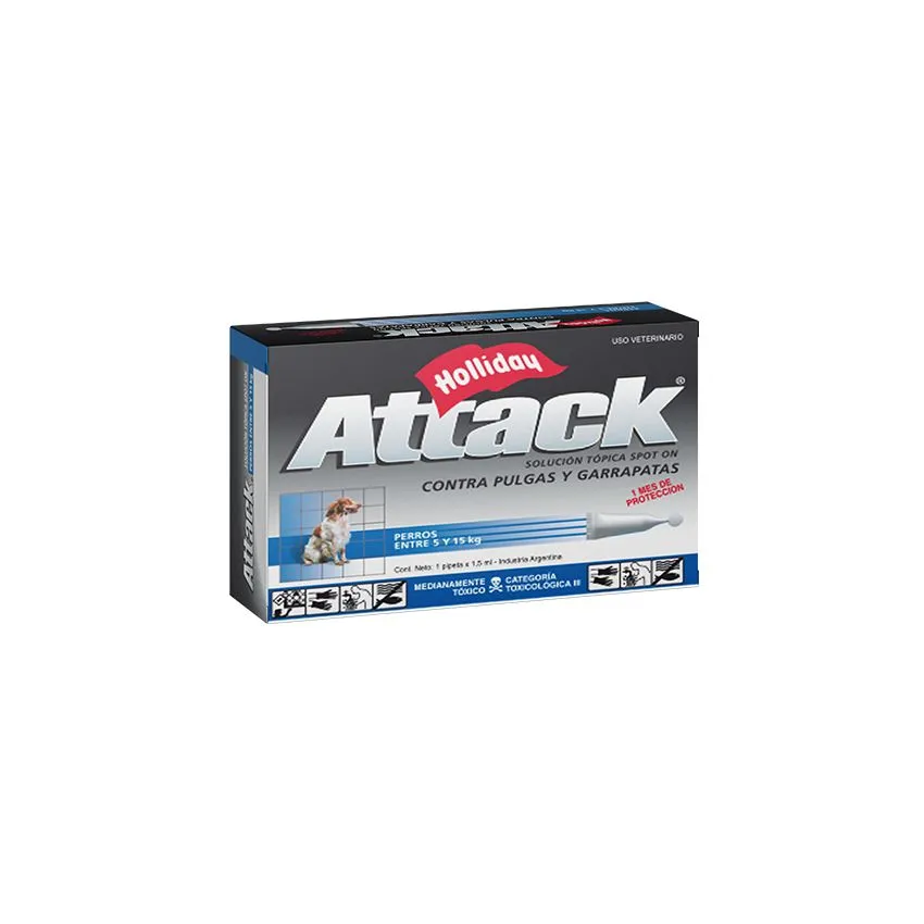 Attack Perros Pipeta Control Pulgas Garrapatas 1,5ml