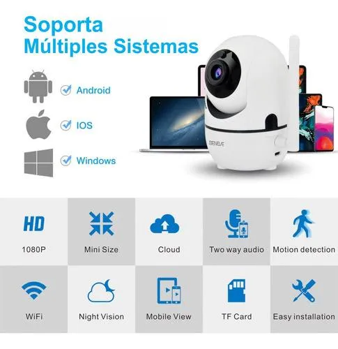 Camara Inteligente Ip Wifi Auto Seguimiento Full Hd 1080p Ip 1