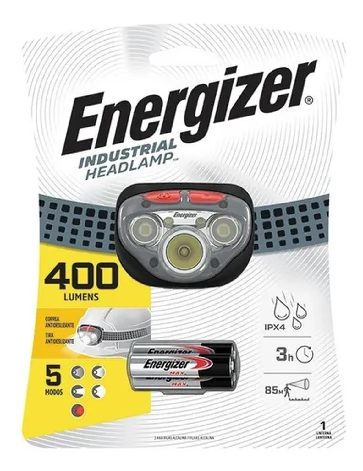 Linterna Manos Libres 400 Lumens Energizer x 5 Und