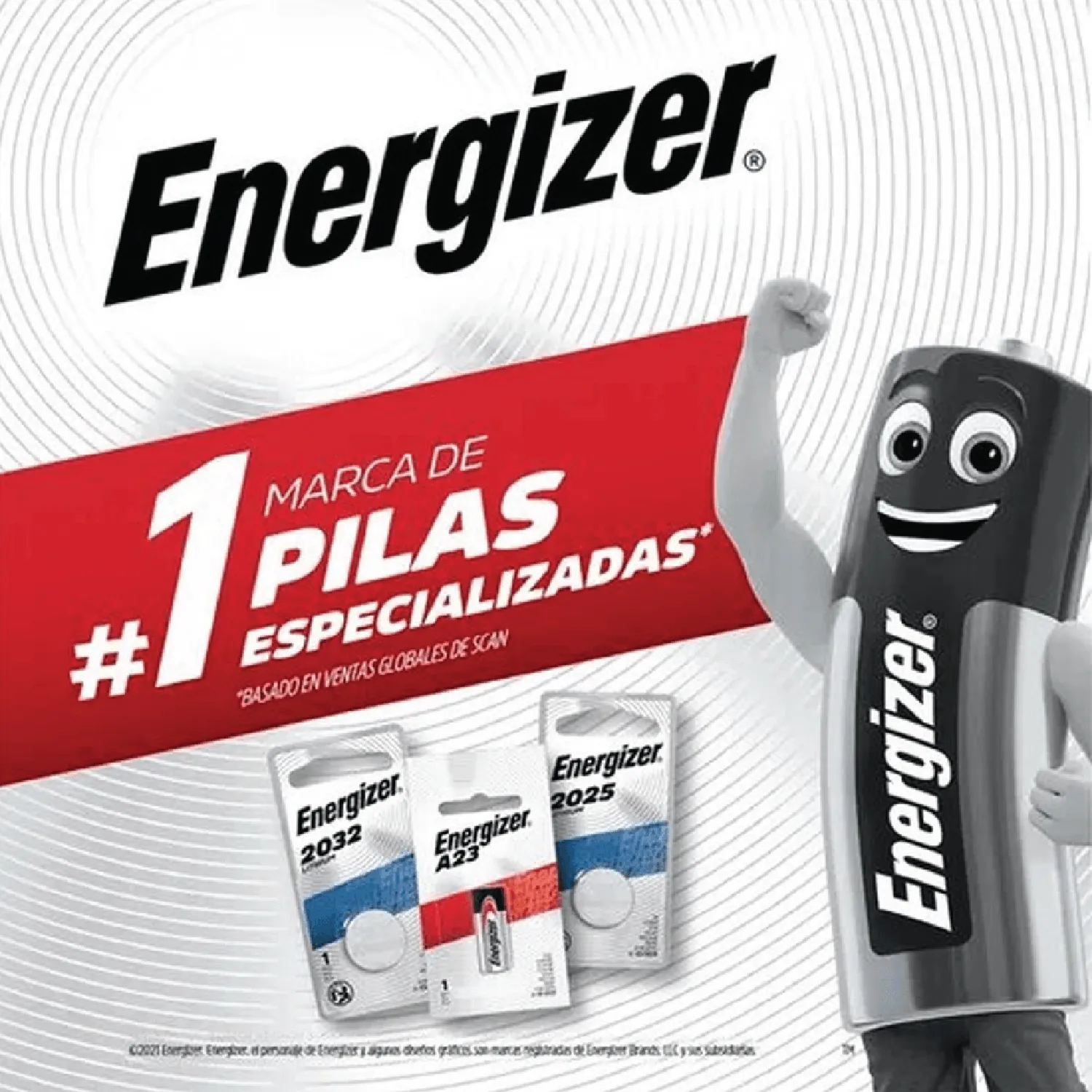 Pilas en Tira Energizer Litio 2032 x5Und