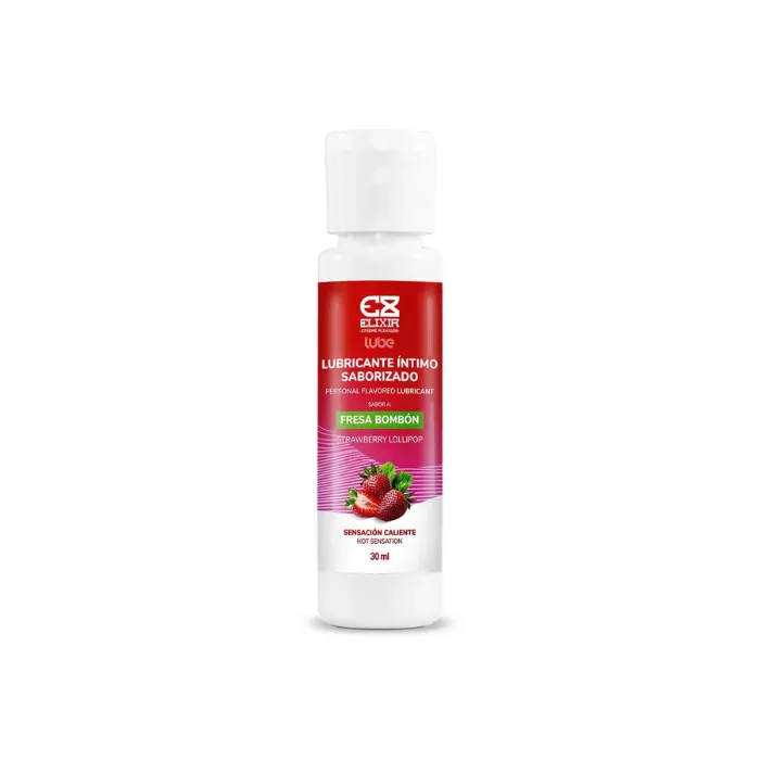 Lubricante Caliente Saborizado Elixir 30 Ml Fresa Bombón