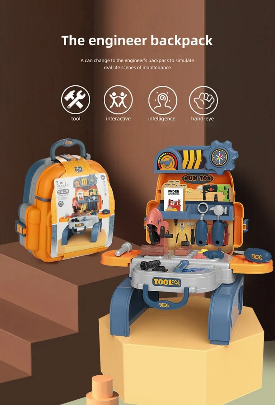 Set Ingeniero Herramienta Maleta Portátil Niño Didáctico 