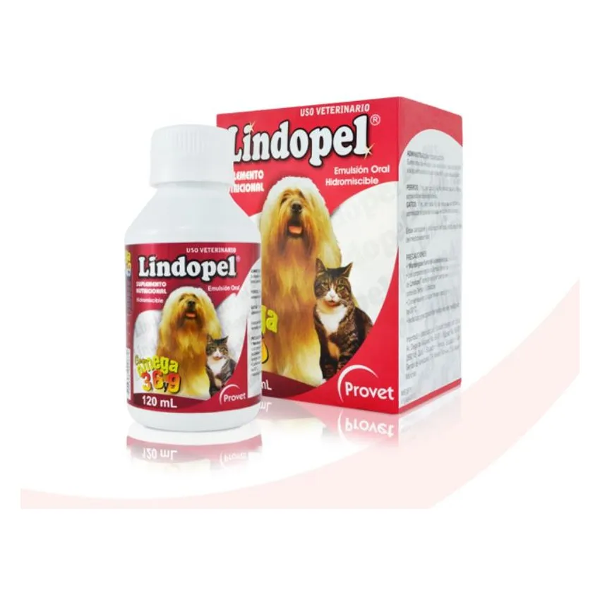 Lindopel Emulsion Suplemento Alimenticio Perros Gatos 120Ml