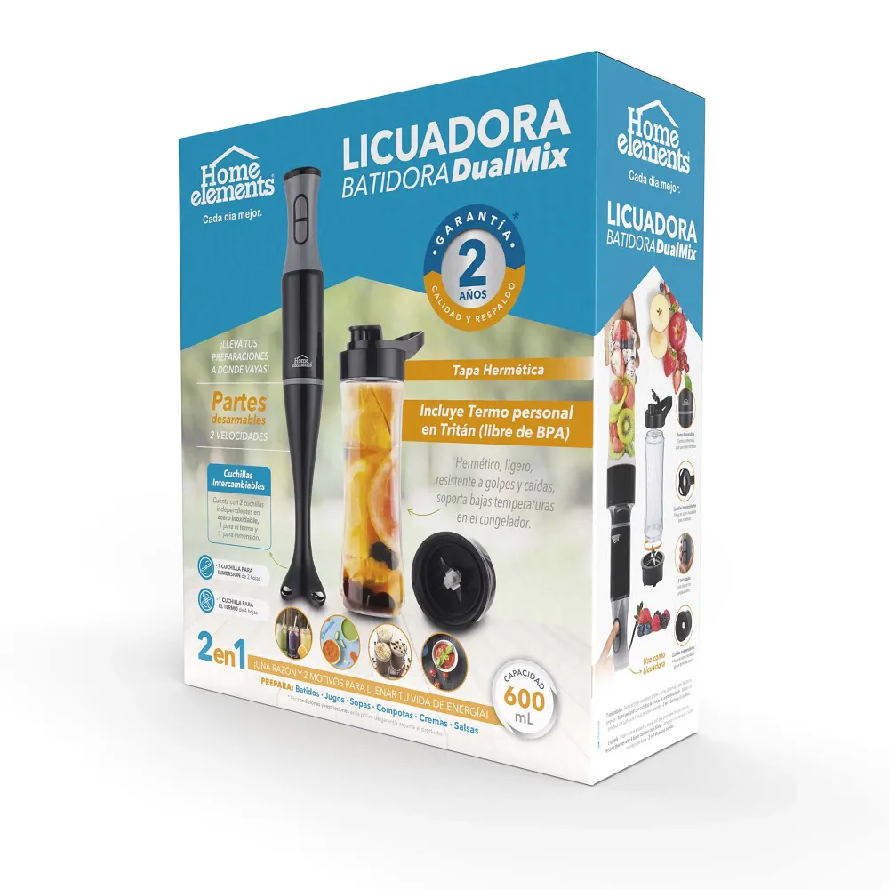 Licuadora Batidora DualMix Home elements