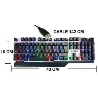 Kit De Teclado y Mouse Gamer Weibo WB-550 