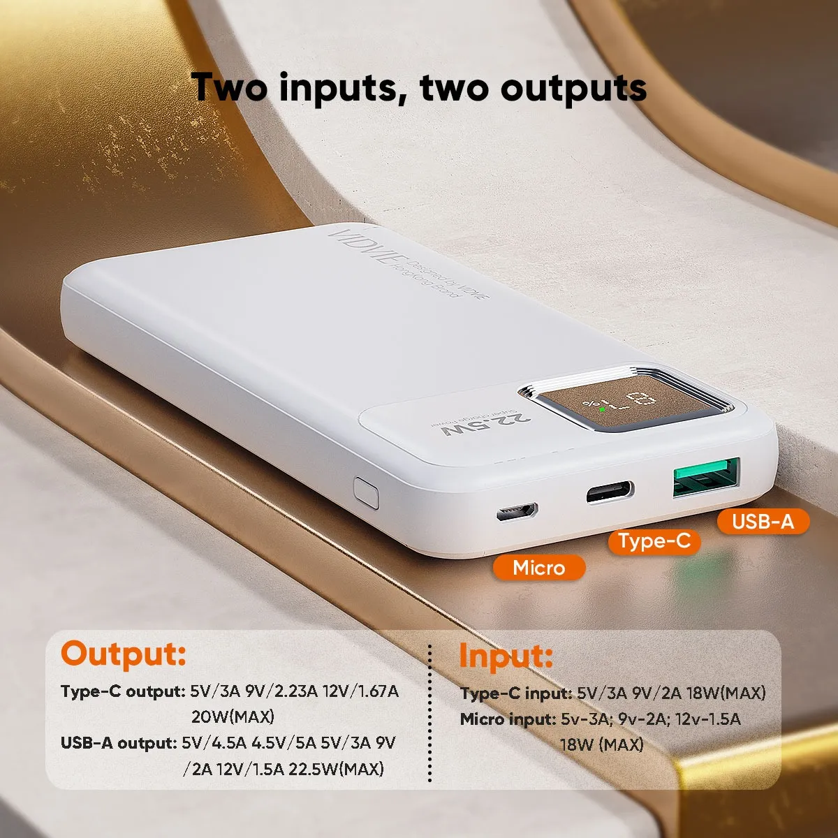 Power Bank VIDVIE 10000 mah PB767