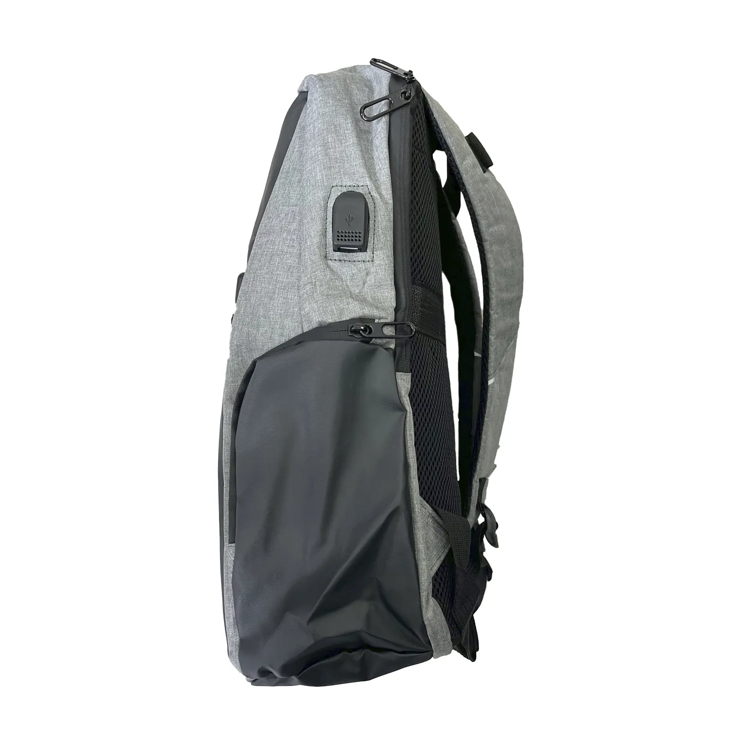 Maleta Morral Antirrobo USB Gris Alluma