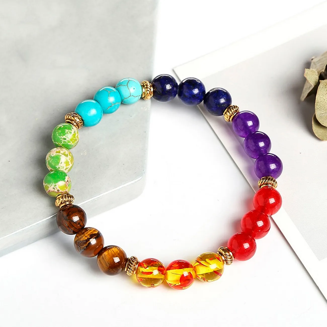 Pulsera 7 Chakras Unisex + Estuche 