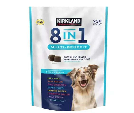 Kirkland Multivitaminas 8 En 1 Para Perros 250 Masticables