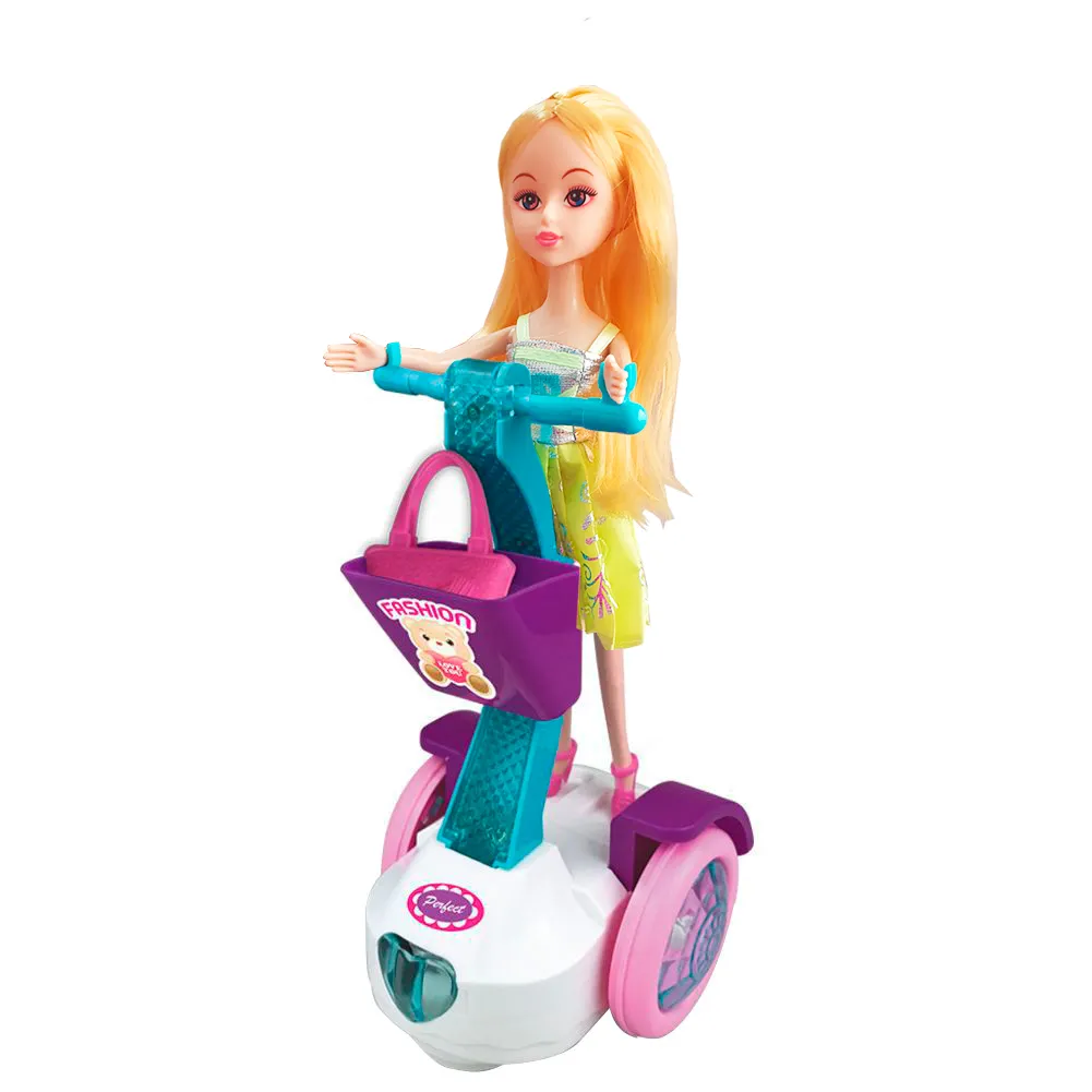 Muñeca Barbie Baile Musical Con Patineta Scooter + Baterias