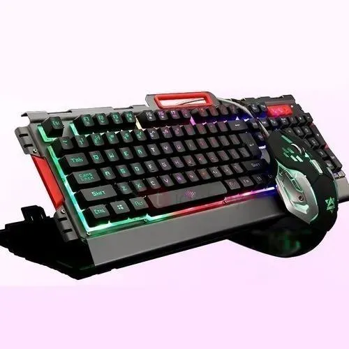 Combo Gamer Teclado Y Mouse K33 Base Metálica Iluminado Rgb