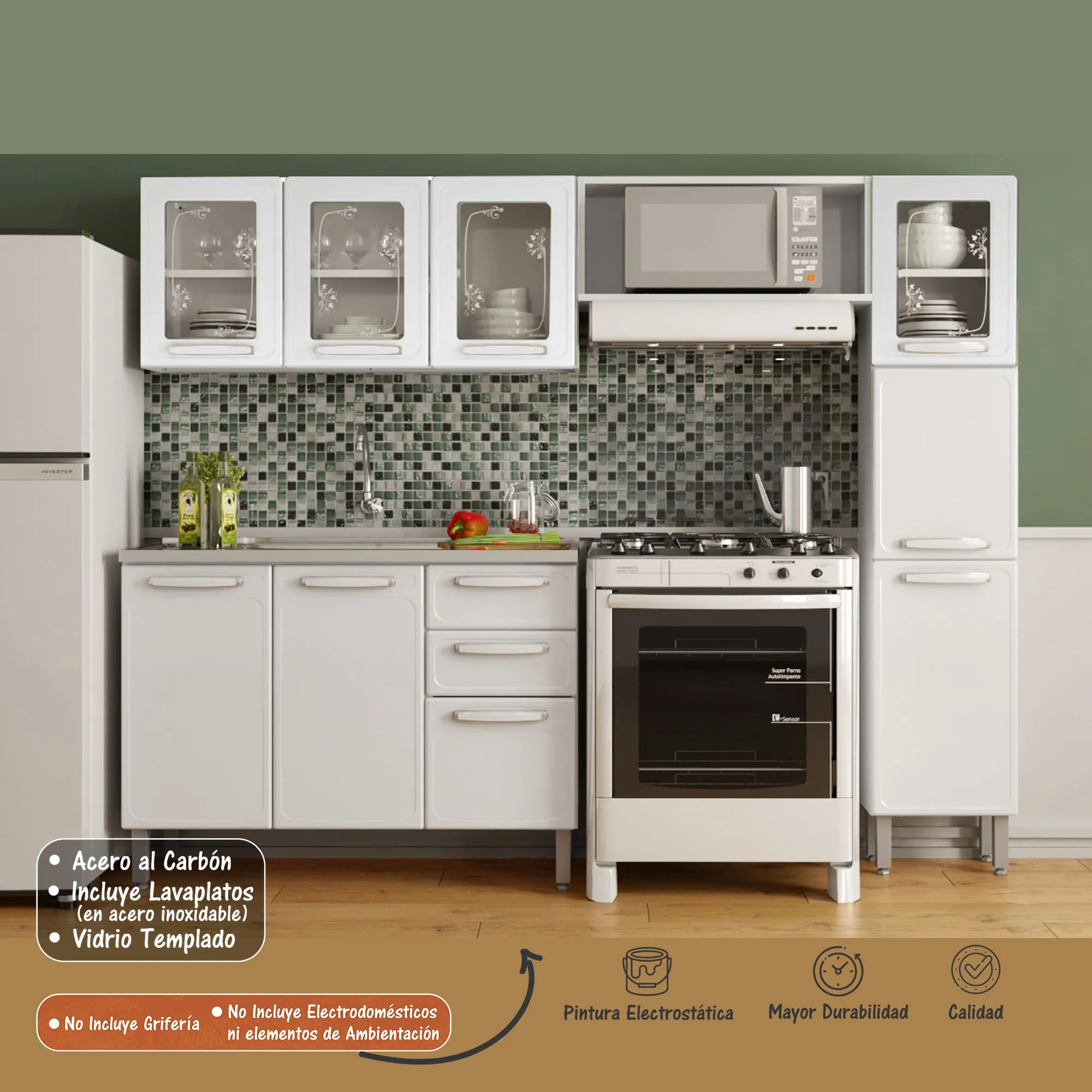 Cocina Integral Evidence Bertolini Color Blanco