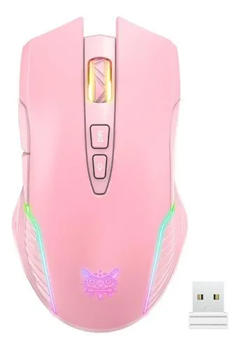 Mouse De Juego Rosa Onikuma Original Cw905 Inalambrico Recargable