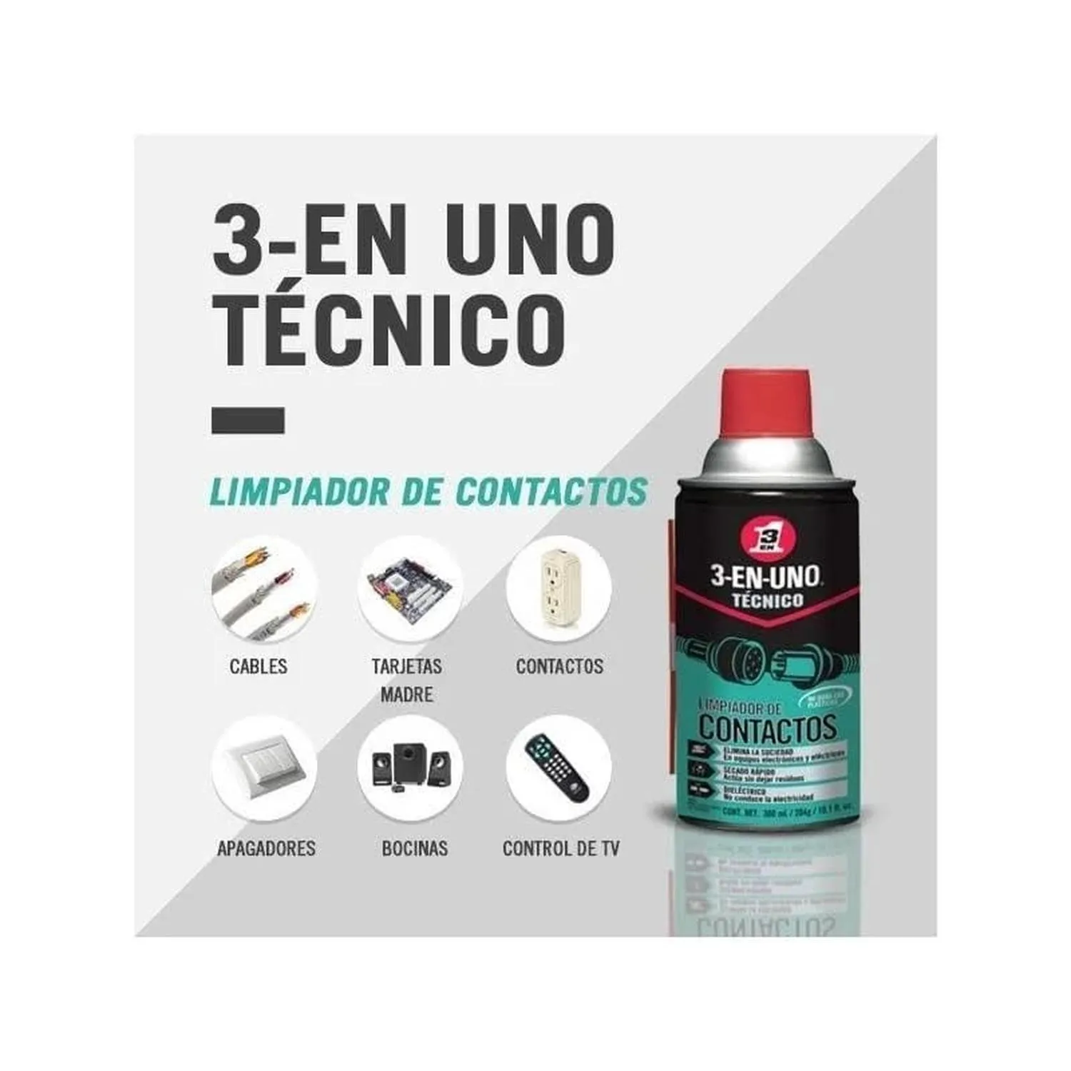 Limpiador de Contactos 3-En-Uno Técnico 300 ml