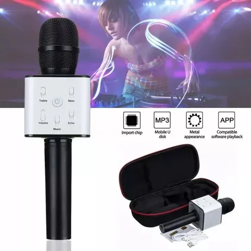 Microfono Karaoke Con Bluetooth Parlante Portatil + Estuche