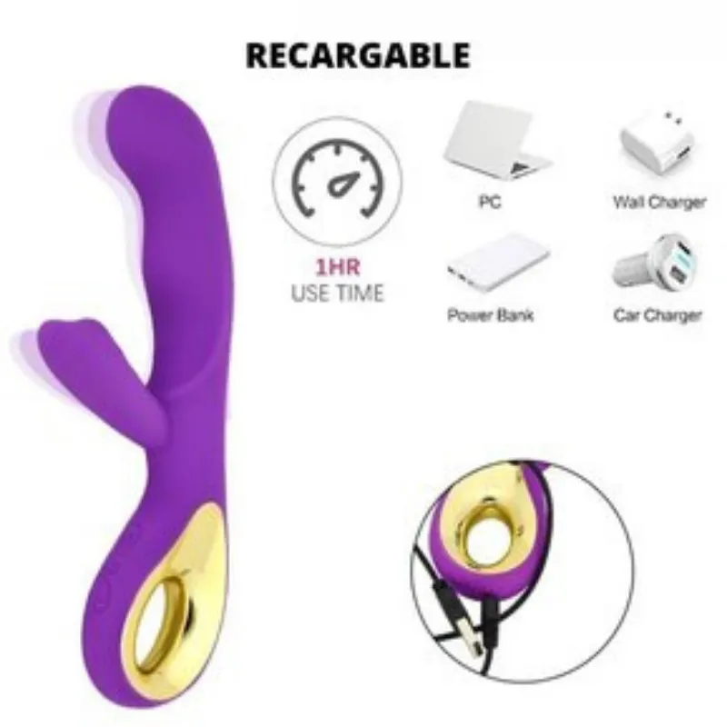 Vibrador de lujo doble estimulación sex angel