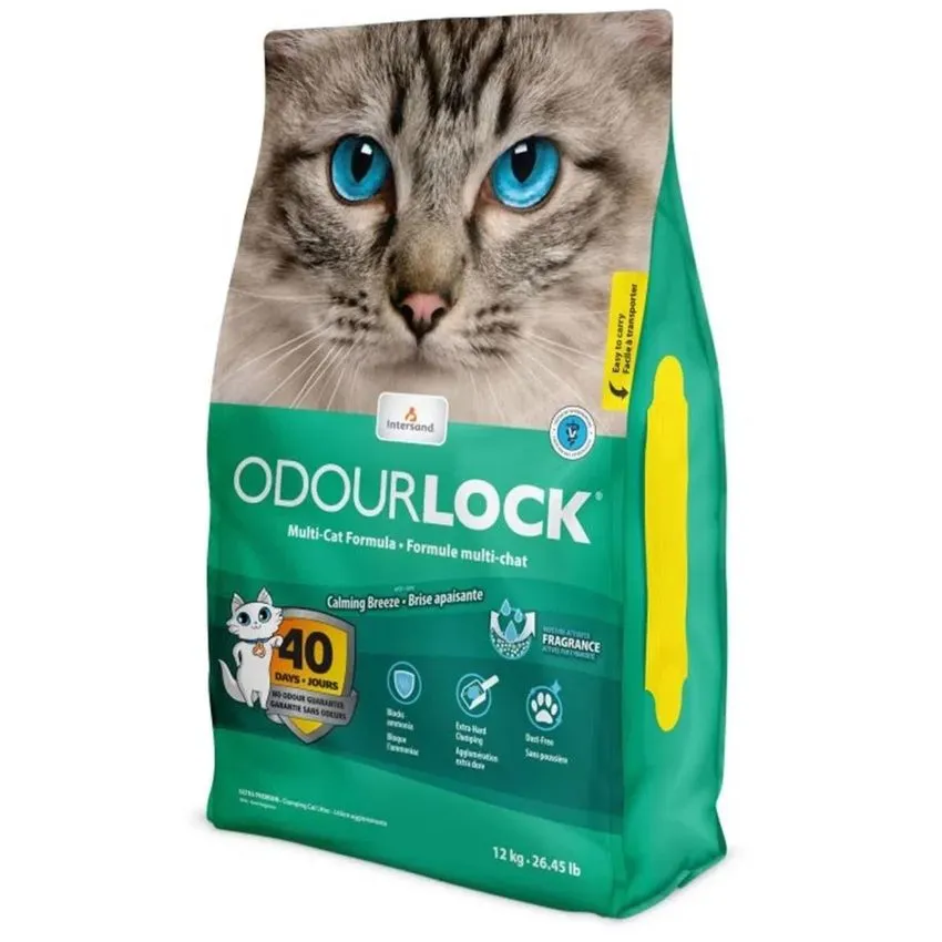 Odourlock Arena Gatos Libre Polvo Ultrapremium Breeze 12kg