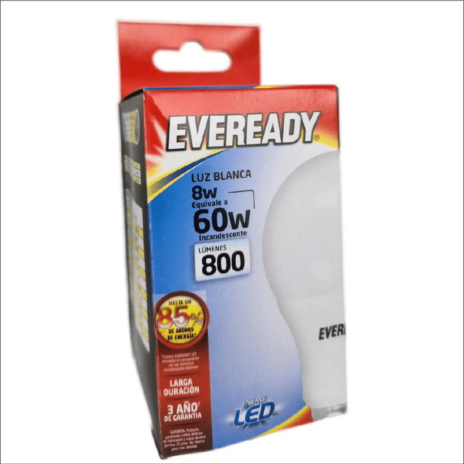 Bombillo LED EVEREADY 8W 800 Lumens X10 Und