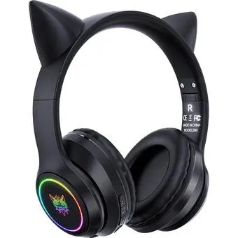 Audifonos Gamer Onikuma Original B90 Con Orejas Negra Bluetooth Rgb