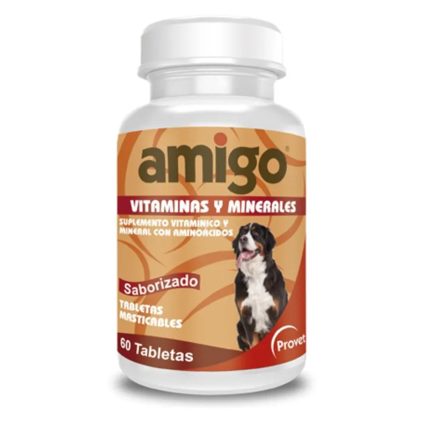 Amigo Vitaminas Y Minerales Perros X60 Tabletas