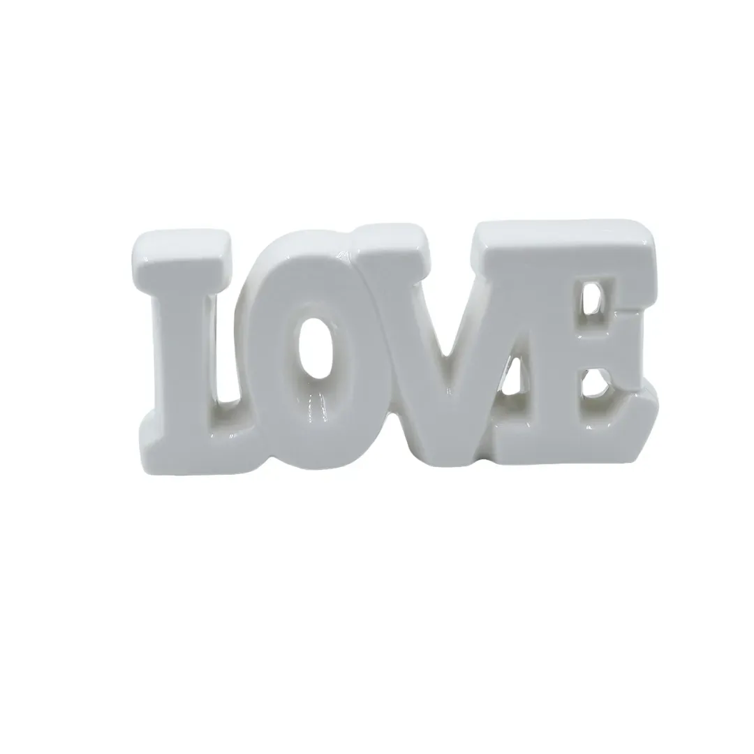 Letrero Decorativo Love En Ceramica Lafe