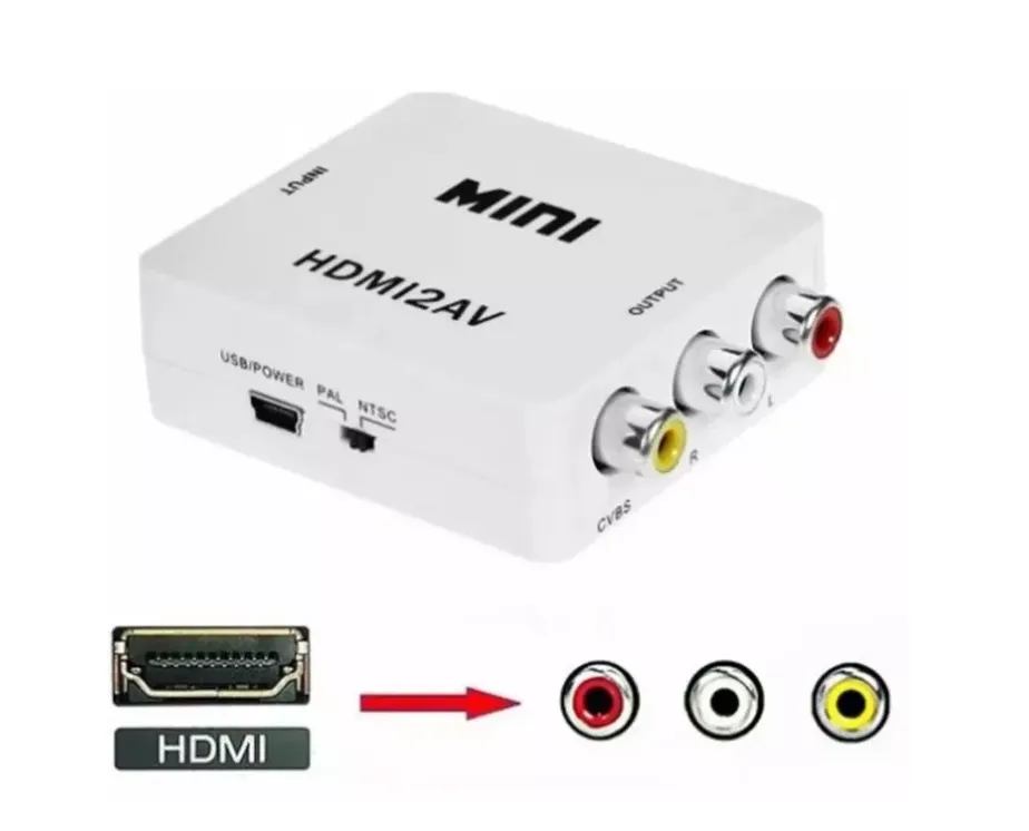 Convertidor Hdmi 2av Rca Av Televisor