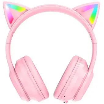 Audifonos Gamer Onikuma Original B90 Con Orejas Rosa Bluetooth Rgb