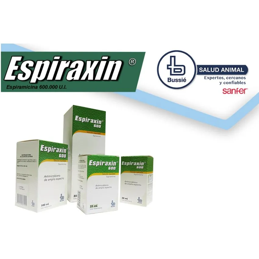 Espiraxin 600 Antibiotico Perros Y Otros Animales 50Ml