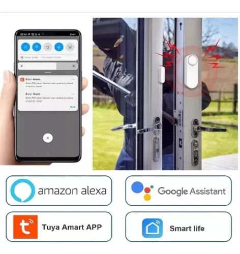 Sensor De Puerta Ventana Inteligente Alexa Y Google Apertura Bld-129