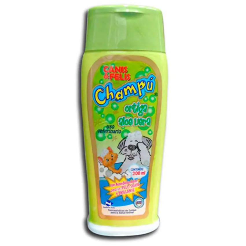 Shampoo Aloe Vera Y Ortiga Canis Y Felis Perros Gatos 200Ml