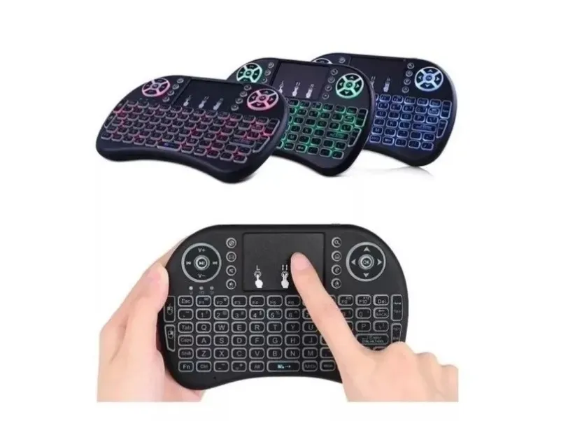 Mini Teclado Inalámbrico Airmouse Android Smart Tv Rgb Recargable