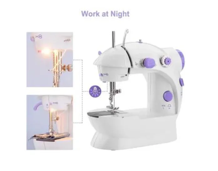 Máquina Coser Portatil Mini Luz Led Sewing Machine