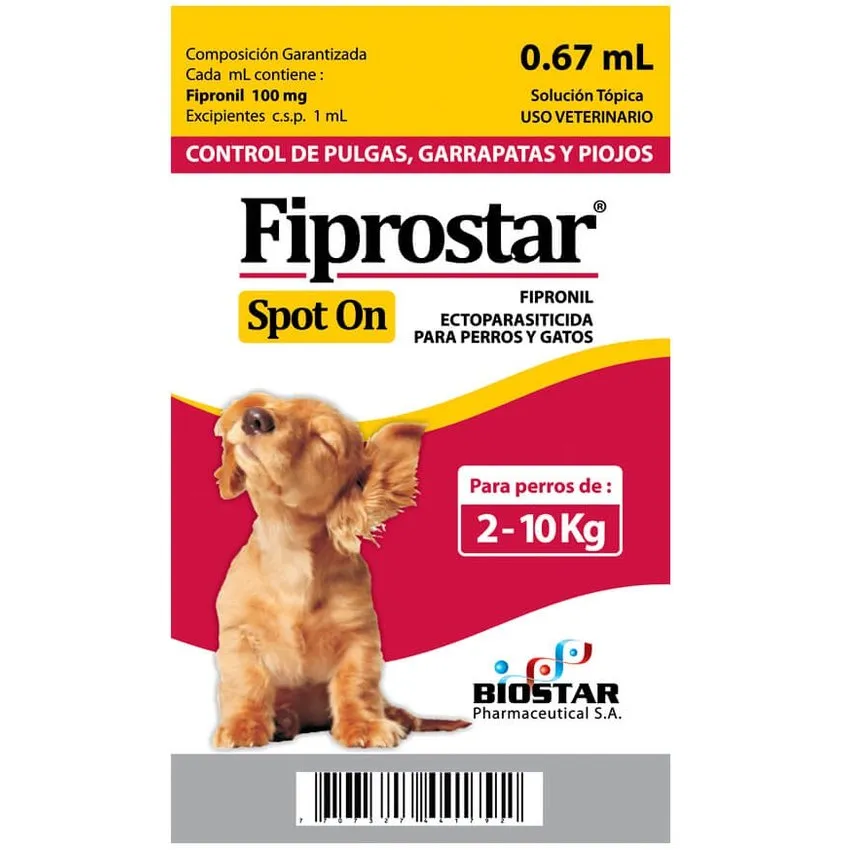 Fiprostar Spot On Antiparasitario Perros 2-10Kg 0.67Ml