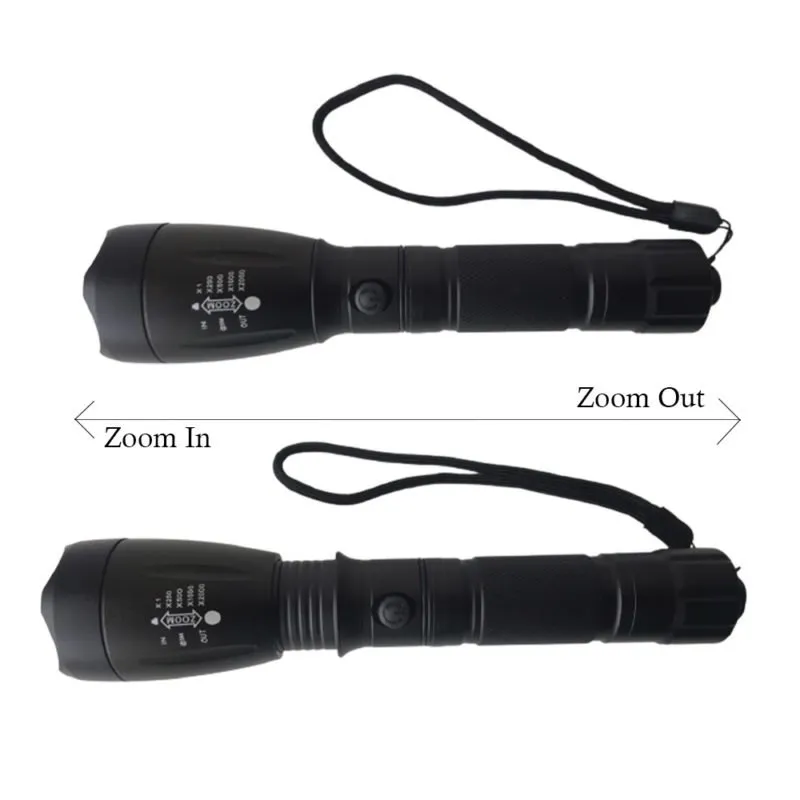 Linterna Recargable Luz LED 5 modos Zoom Power Style TNA-1