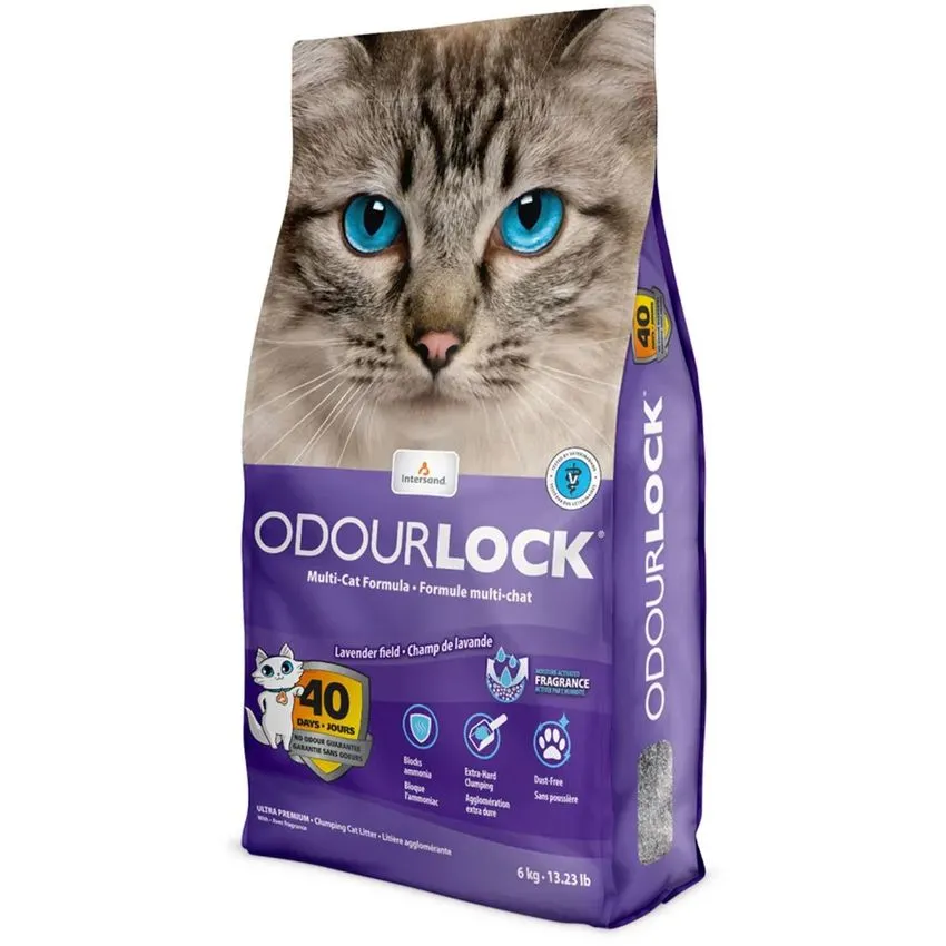 Odourlock Arena Gatos Libre Polvo Ultrapremium Lavanda 6kg