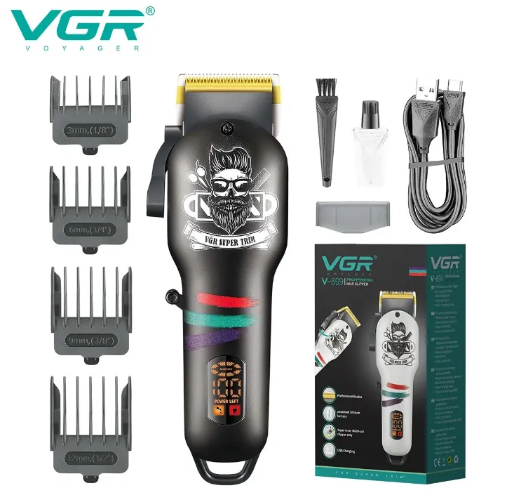 Máquina Patillera Profesional Vgr V-699 Inalámbrica Led