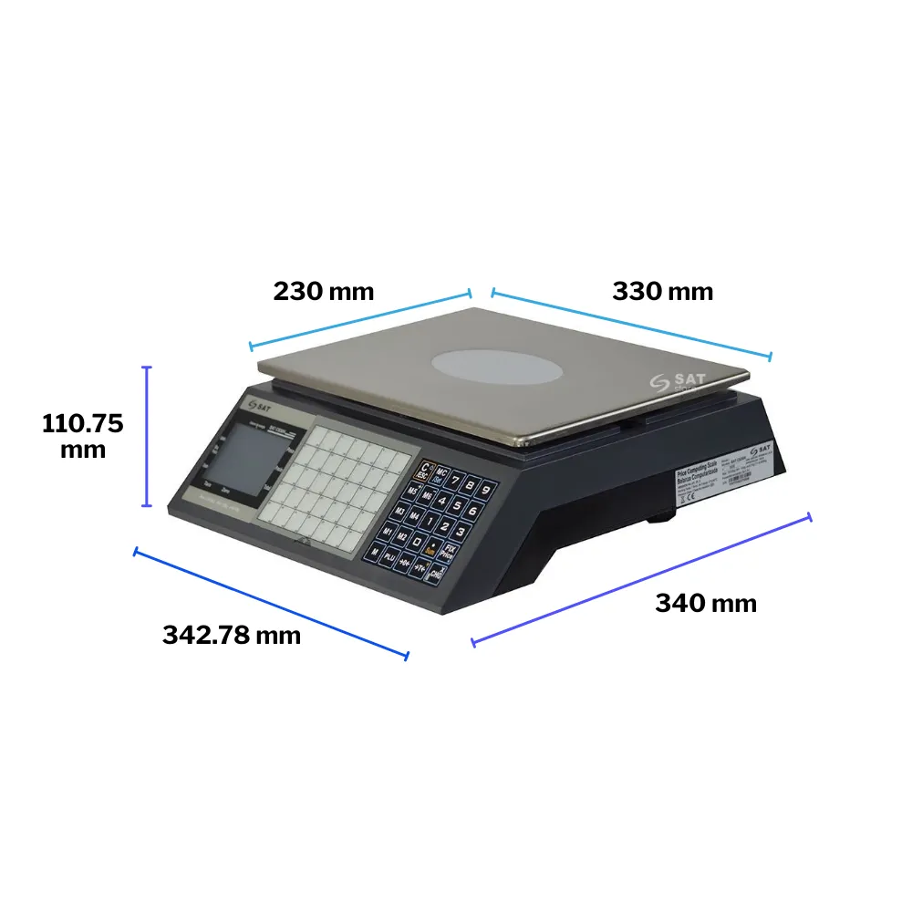 Balanza Digital Sat Cs30h 30kg Rs232 Teclado Hotkey