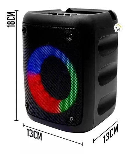 Parlante Bluetooth Rgb Portable Radio Recargable Kts1236