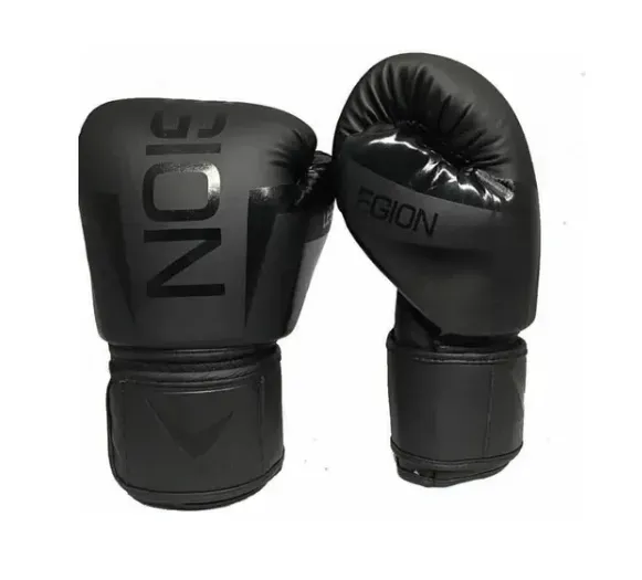 Guantes Boxeo Kick Boxing Profesional Legion + Vendas Venom Color Negro