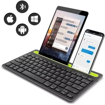 Teclado Bluetooth Recargable Doble Canal Multi Dispositivo